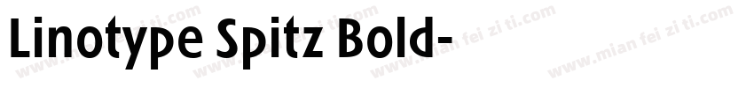 Linotype Spitz Bold字体转换